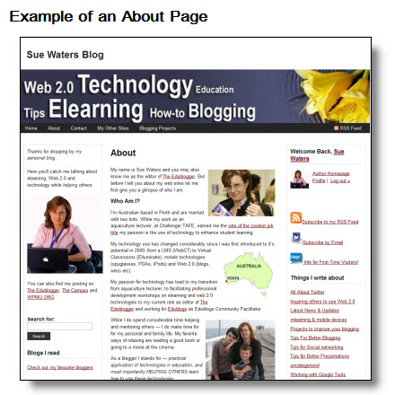 Example of an about page