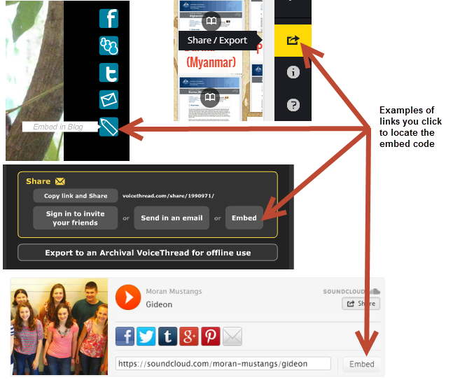 Finding the embed code