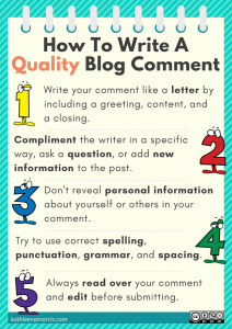 How to write a quality blog comment Kathleen Morris