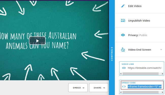Biteaable embed code