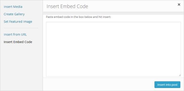 Click on Embed code